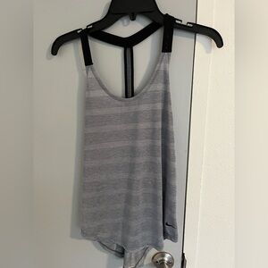 Women's Nike Gray Striped Tank Top
